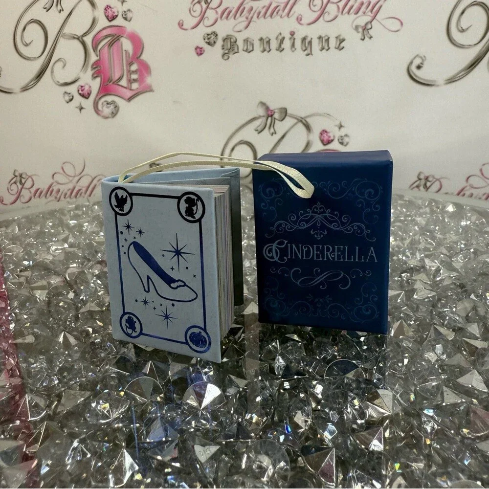Disney mini Princesses Cinderella Collectible Light Dark Blue Mini Books cute - Picture 5 of 10